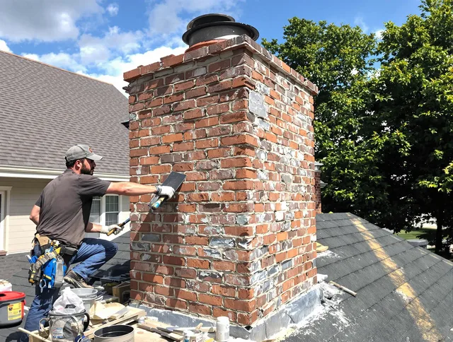 Completed chimney rebuild by Coconut Creek Chimney Sweep in Coconut Creek, FL
