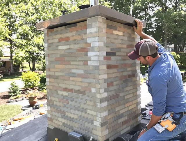 Coconut Creek Chimney Sweep completing a modern chimney remodel in Coconut Creek, FL