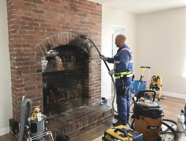 Coconut Creek Chimney Sweep expert performing detailed chimney sweep in Coconut Creek, FL