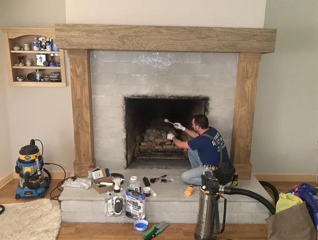 Detailed creosote removal process by Coconut Creek Chimney Sweep in Coconut Creek, FL