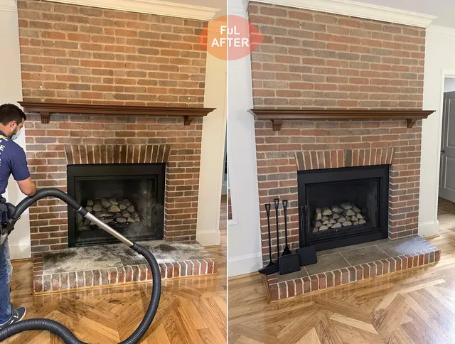 Coconut Creek Chimney Sweep carefully sanitizing a fireplace in Coconut Creek, FL