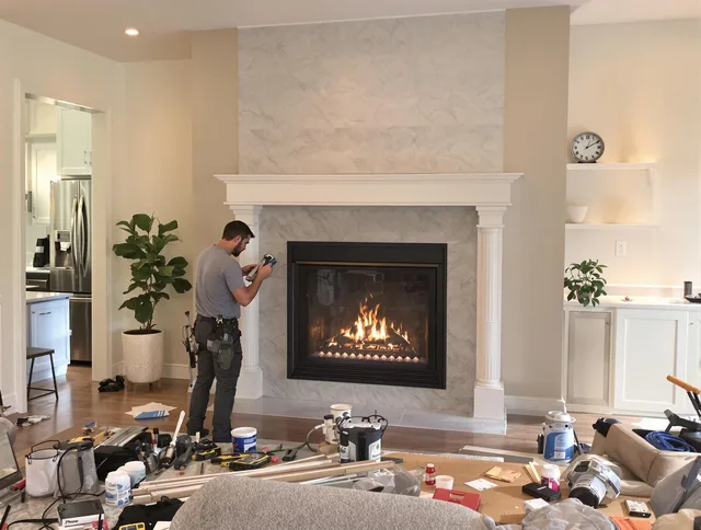 Newly installed fireplace by Coconut Creek Chimney Sweep in Coconut Creek, FL