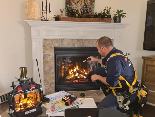 Safety-focused fireplace inspection by Coconut Creek Chimney Sweep in Coconut Creek, FL
